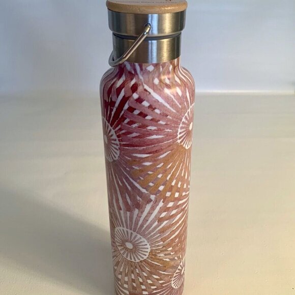 Stainless Steel Insulated Bottle 25oz HOT COLD Pink Abstract Art Watercolor Lid - Picture 2 of 7